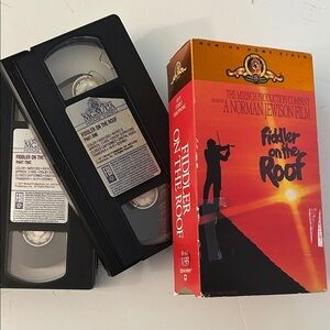 MGM Fiddler on the Roof VHS Set - 2 tapes winner of 3 academy awards stars Topol